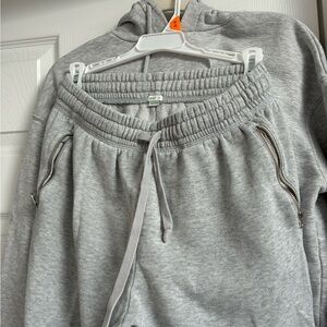 Gray Hoodie and Jogger Set